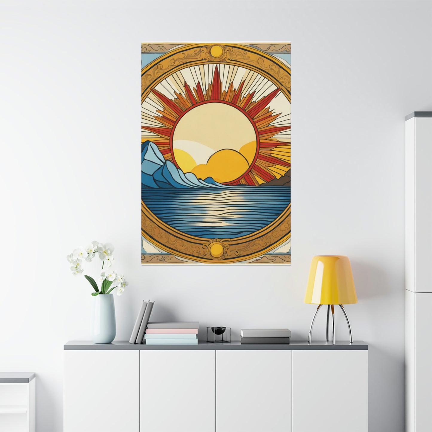 "Jeff Koons Inspired Sun Poster Print" by PenPencilArt