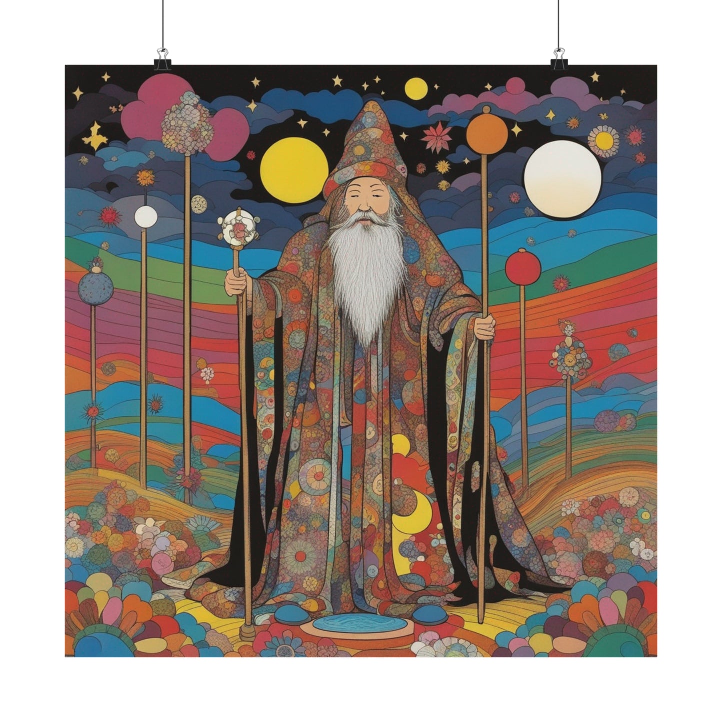 "Takashi Murakami-Inspired 'The Hermit' Digital Poster Print" by PenPencilArt