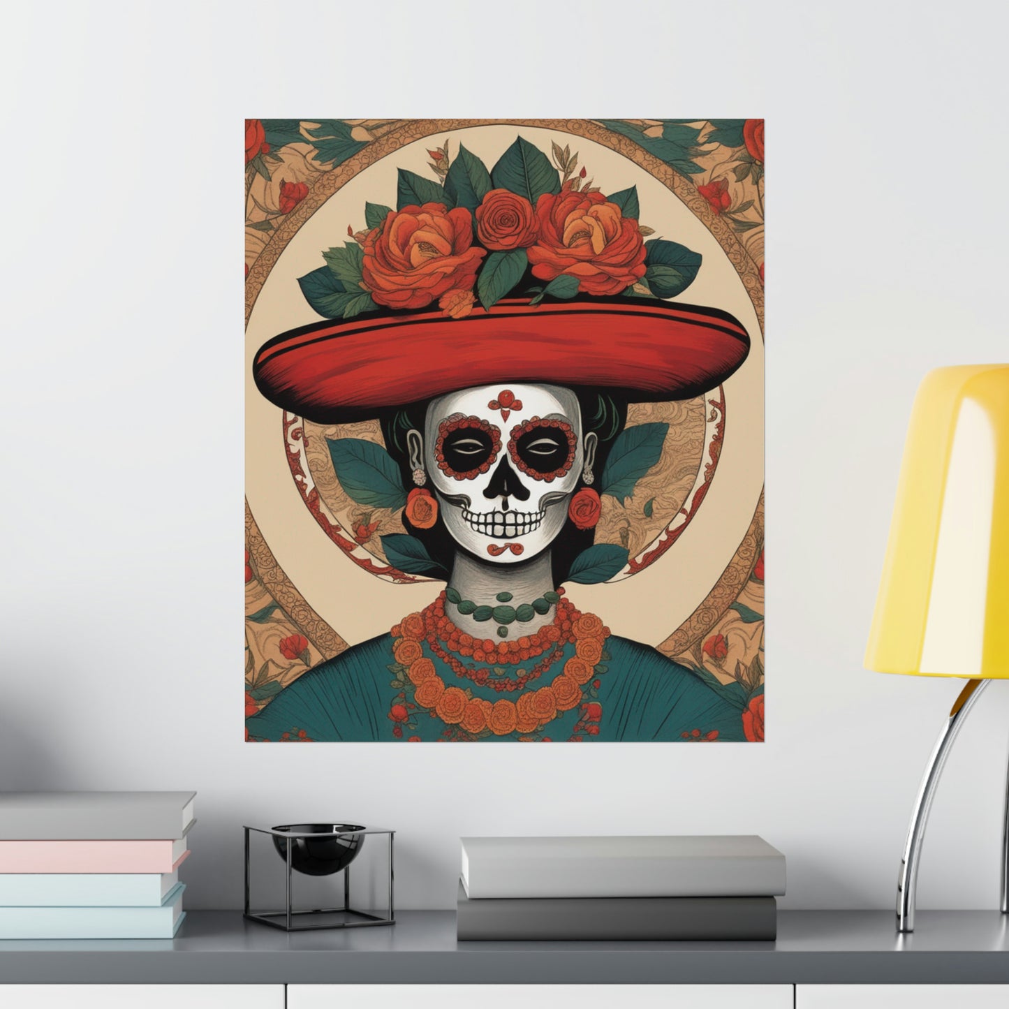 "Frida Kahlo-Inspired 'Death' Decorative Poster Print" by PenPencilArt