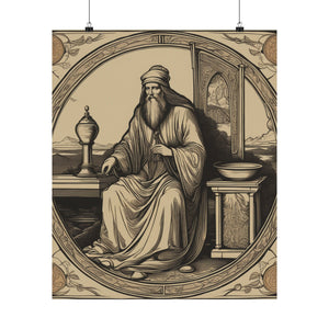 "Stylish Poster Print of The Hermit Inspired by Leonardo da Vinci" by PenPencilArt