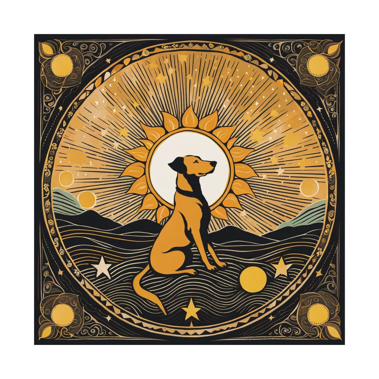 "Elke Vogelsang-Inspired 'The Sun' Poster Print" by PenPencilArt