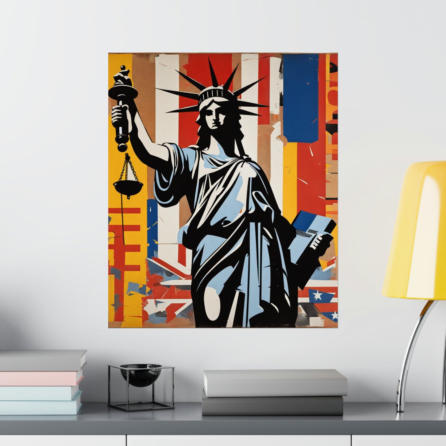 Mimmo Rotella-Inspired Justice Poster Prints by PenPencilArt