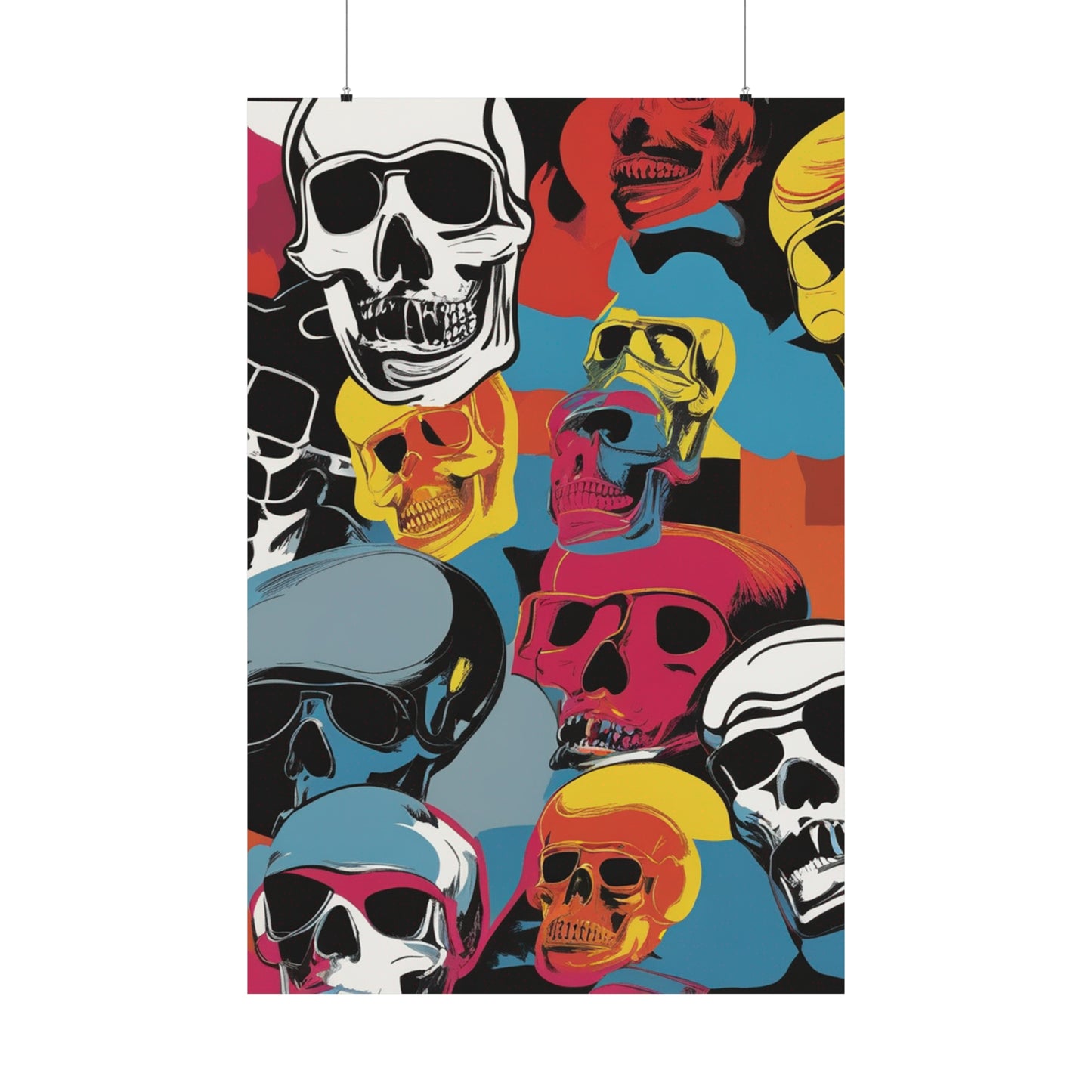 "Vibrant Pop Art Poster of Death - Andy Warhol Inspired" by PenPencilArt