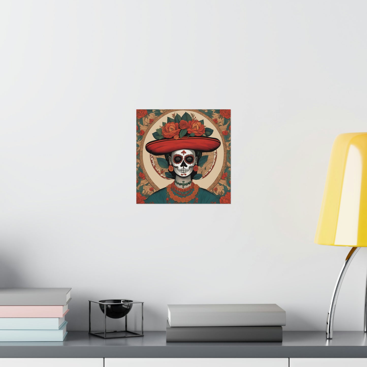 "Frida Kahlo-Inspired 'Death' Decorative Poster Print" by PenPencilArt