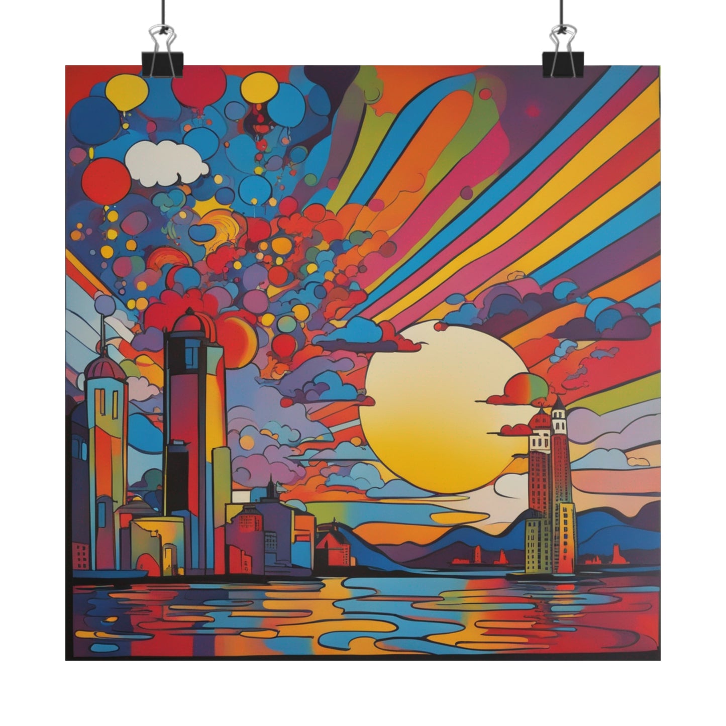 "Creating Art with a Peter Max-Inspired Style: Death Poster Print" by PenPencilArt