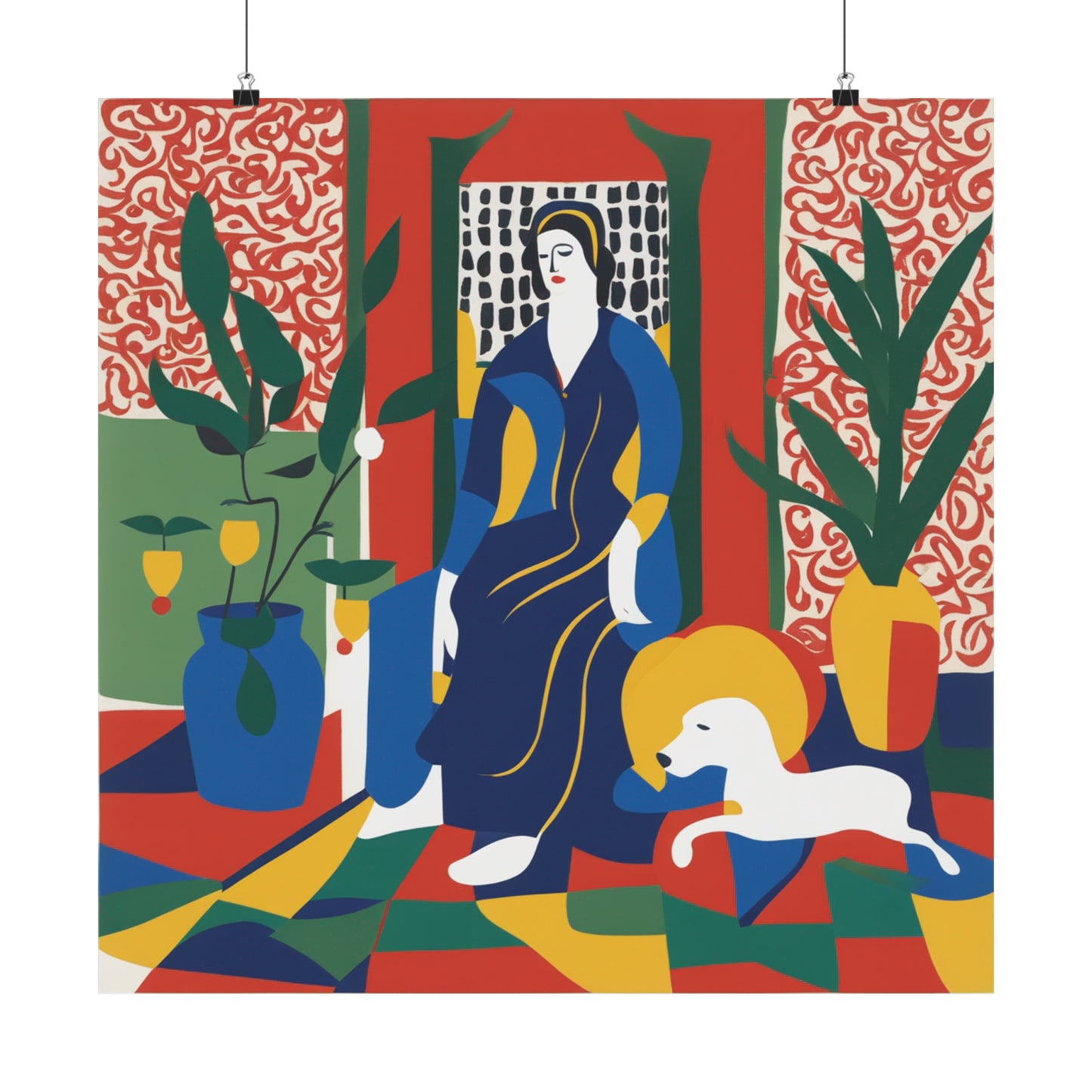 "Death Inspired Poster Print in Henri Matisse Style" by PenPencilArt