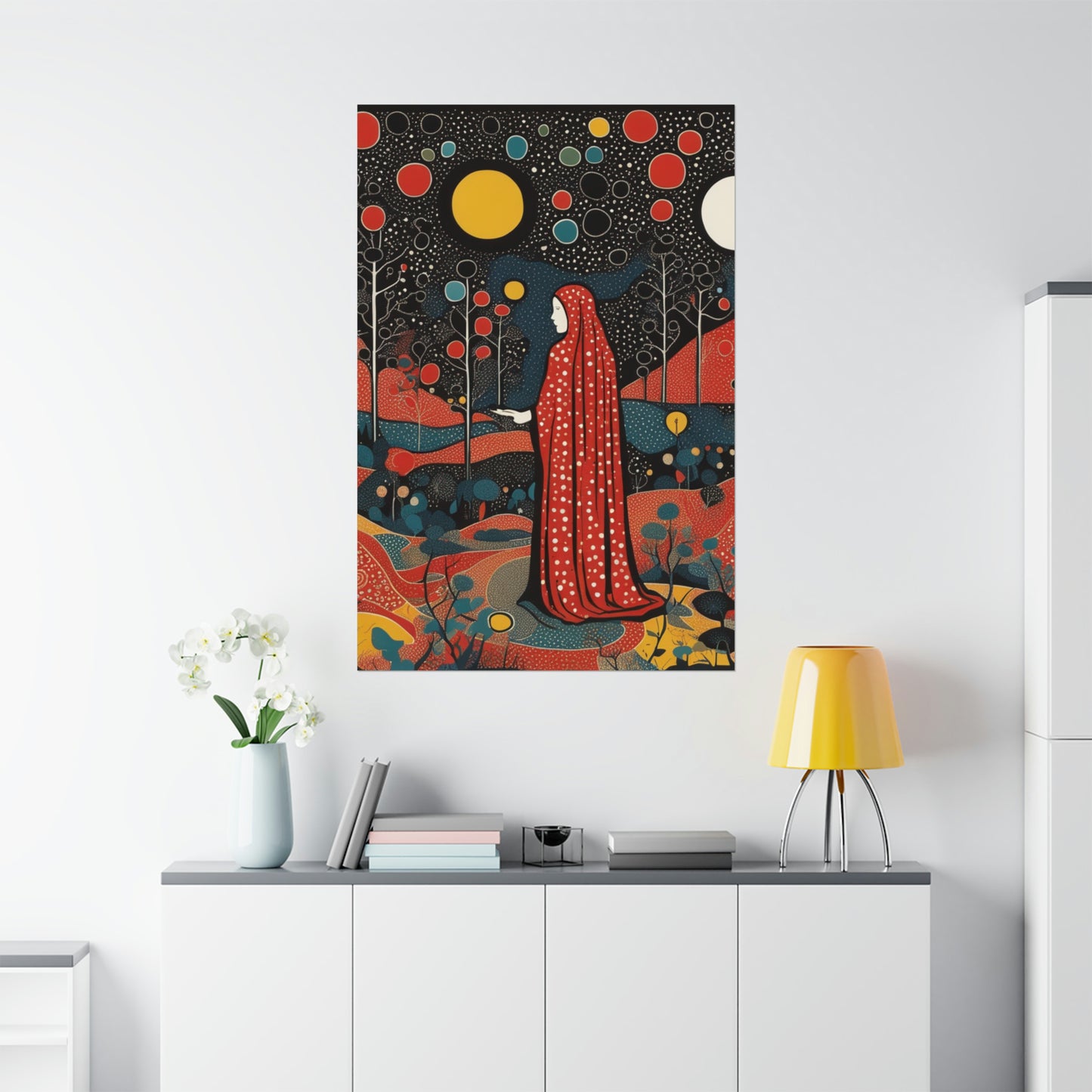 "Art Inspired by Yayoi Kusama: The Hermit Poster Print" by PenPencilArt