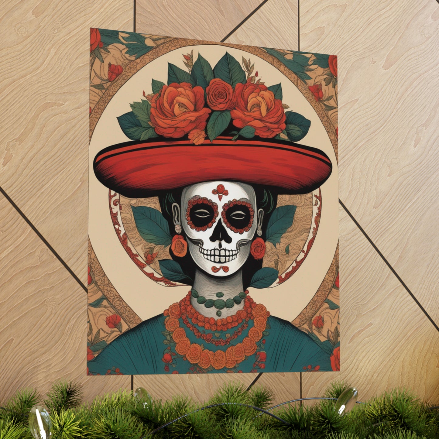 "Frida Kahlo-Inspired 'Death' Decorative Poster Print" by PenPencilArt