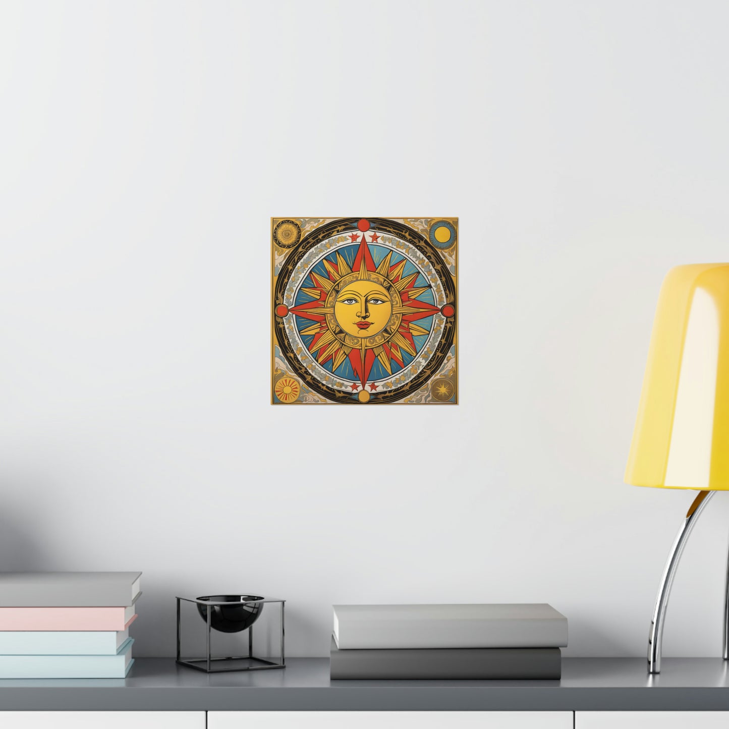 "Hariton Pushwagner-Style Sun Poster Print - Eye-Catching Wall Art" by PenPencilArt