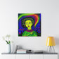 "Aurora Borealis Canvas Print in Frida Kahlo-Inspired Style" by PenPencilArt