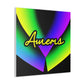 "Robert Indiana Styled Aurora Borealis Canvas Print" by PenPencilArt