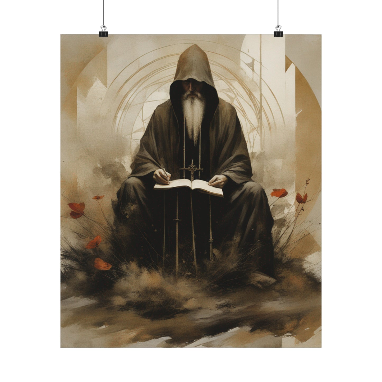 "Fine Art Poster Prints Inspired by Brad Kunkle, Russ Mills, and Andrey Gordeev: The Hermit" by PenPencilArt