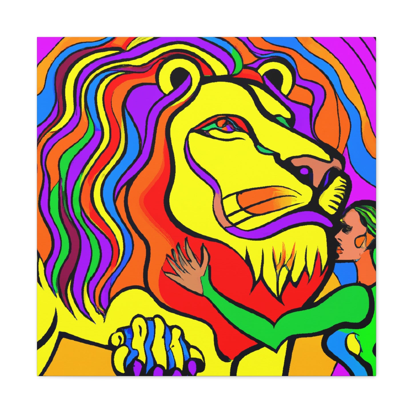 "Peter Max-Inspired Canvas Prints of Strength" by PenPencilArt