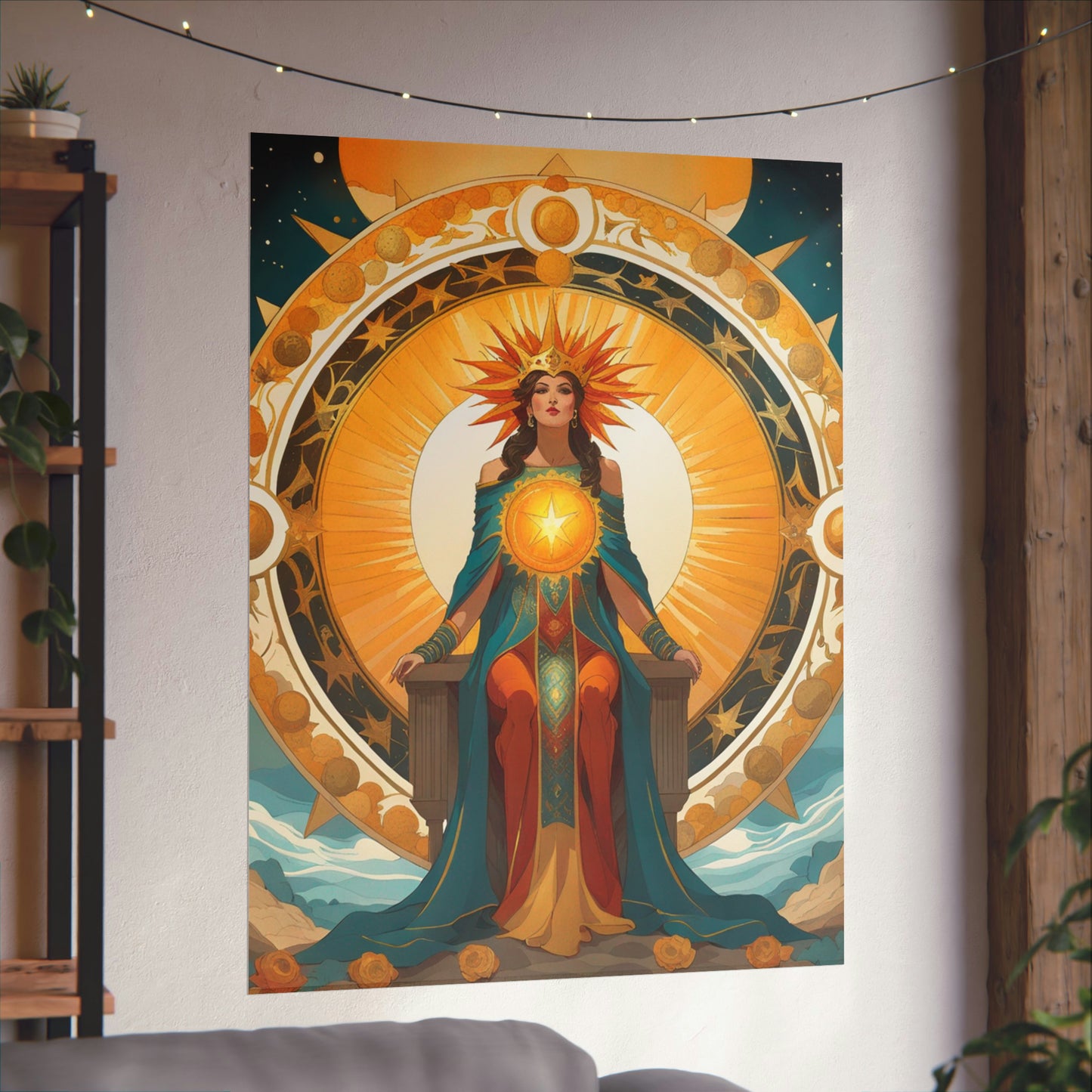 "Krenz Cushart, Kawacy & Neoism Inspired Sun Poster Print" by PenPencilArt