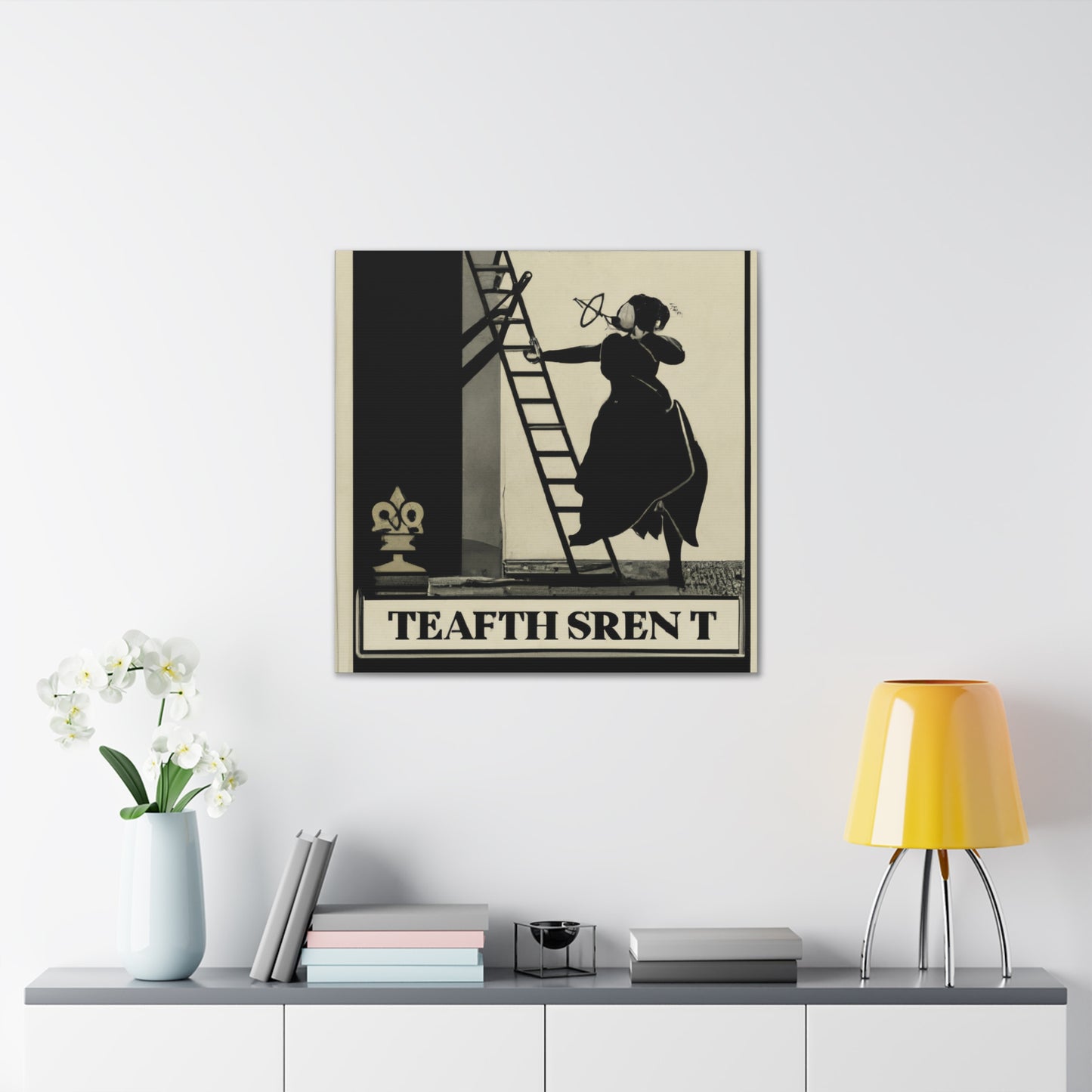 "Canvas Print of the Strength Card in Banksy-Style Art" by PenPencilArt