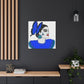 "Frida Kahlo-Inspired Blue Butterfly Canvas Print" by PenPencilArt