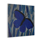 "Blue Butterfly Canvas Print Inspired by Clyfford Still" by PenPencilArt