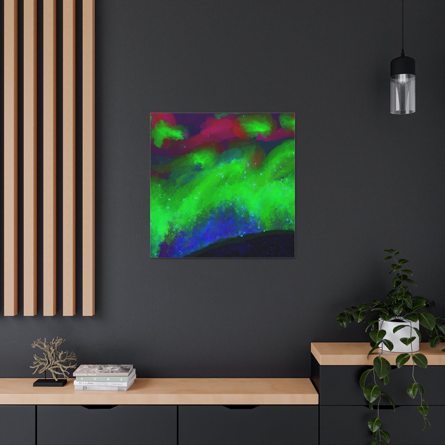 "Northern Lights Canvas Print Inspired by Willem de Kooning" by PenPencilArt