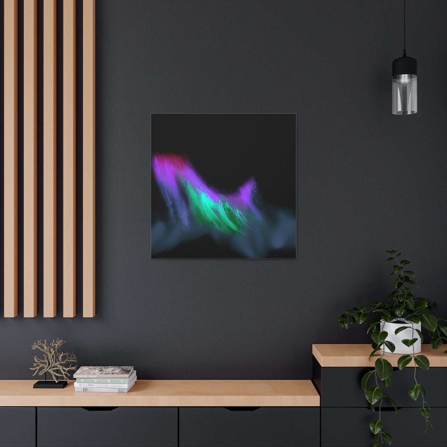 "Georgia O'Keeffe Inspired Aurora Borealis Canvas Print" by PenPencilArt