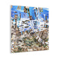 "Mimmo Rotella-Inspired Desert Landscape Canvas Print" by PenPencilArt