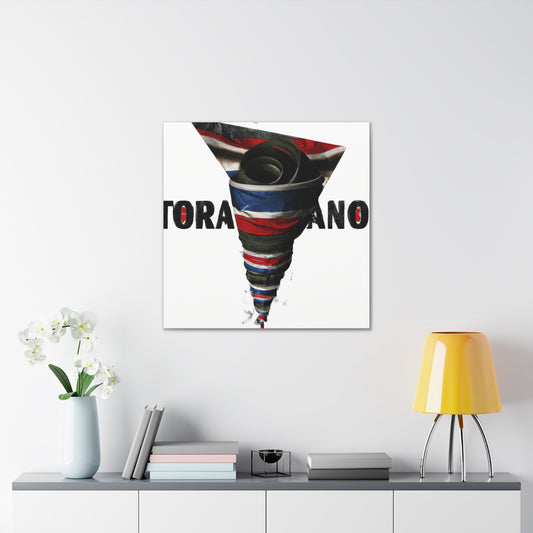 "Texas Tornado Canvas Print: Mimmo Rotella Inspired" by PenPencilArt