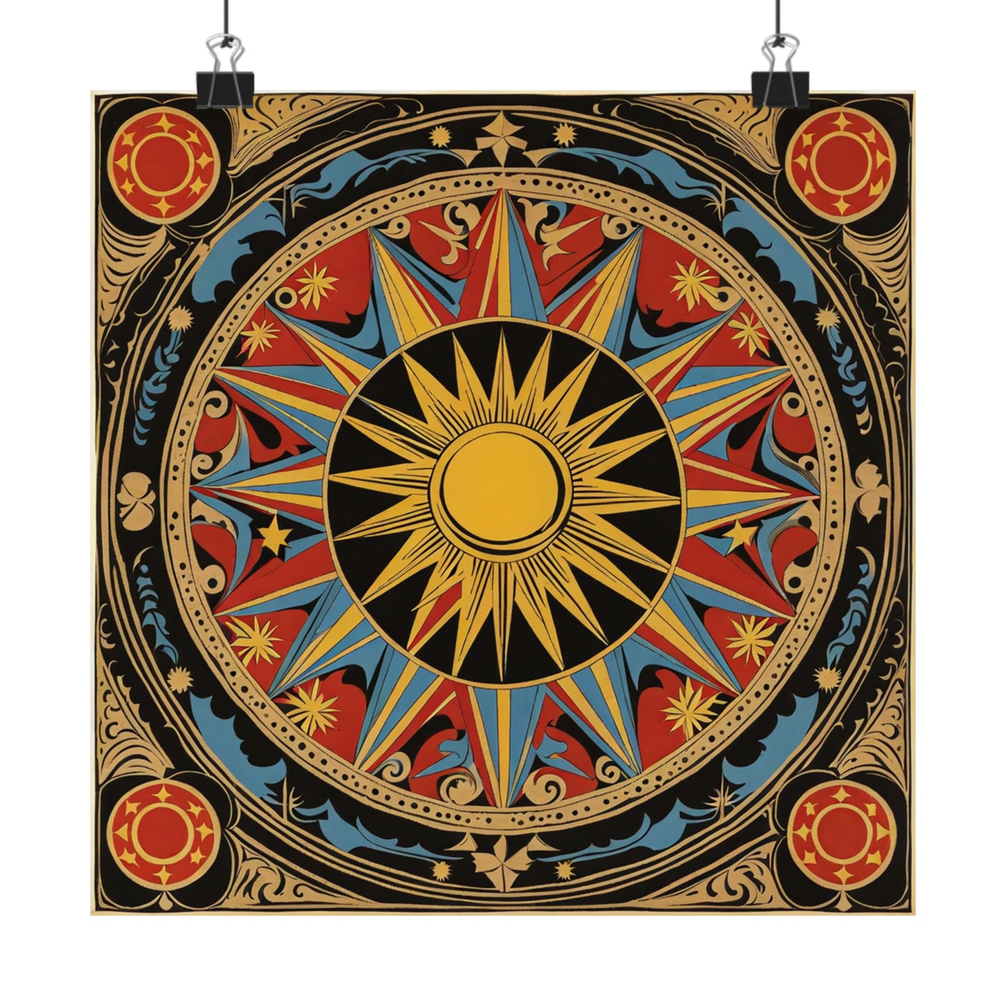 "Robert Indiana-Inspired 'The Sun' Poster Print" by PenPencilArt