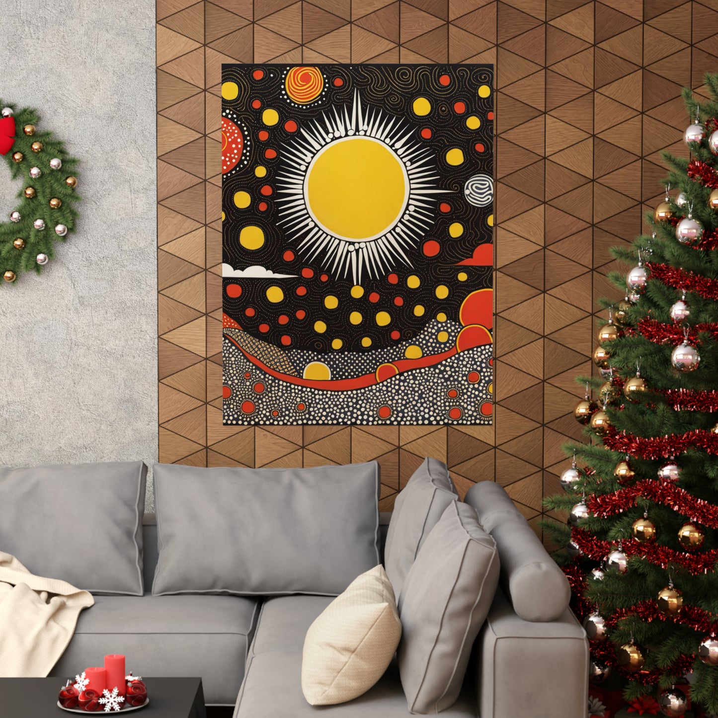 "Yayoi Kusama Inspired Sun Poster Print" by PenPencilArt