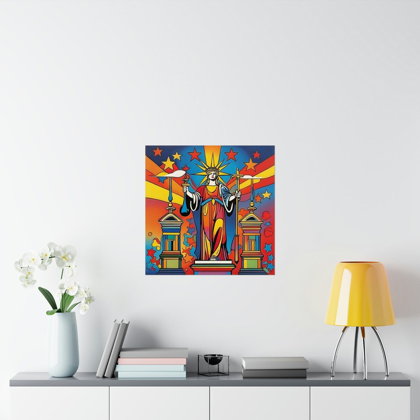 "Peter Max Inspired Justice Poster Prints" by PenPencilArt