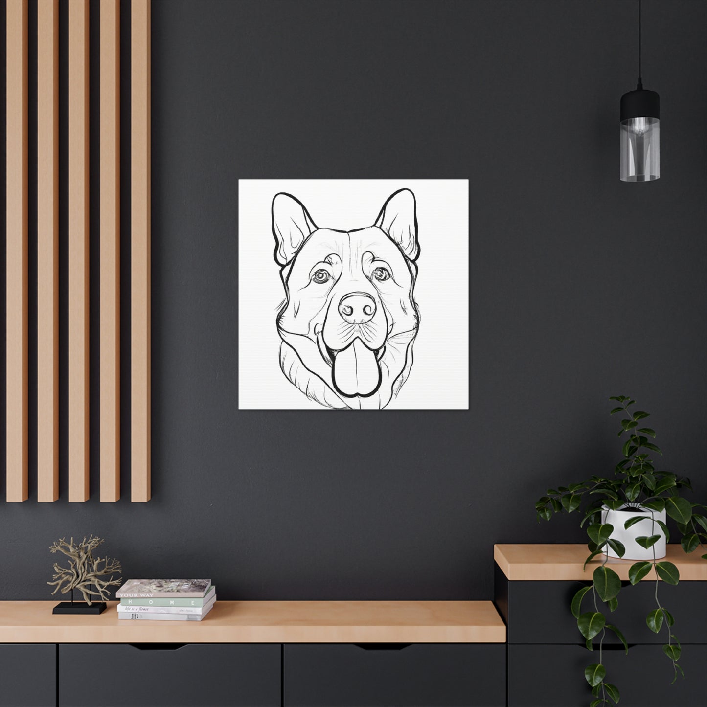 "Happy Dog Canvas Prints Inspired by James Gill" by PenPencilArt