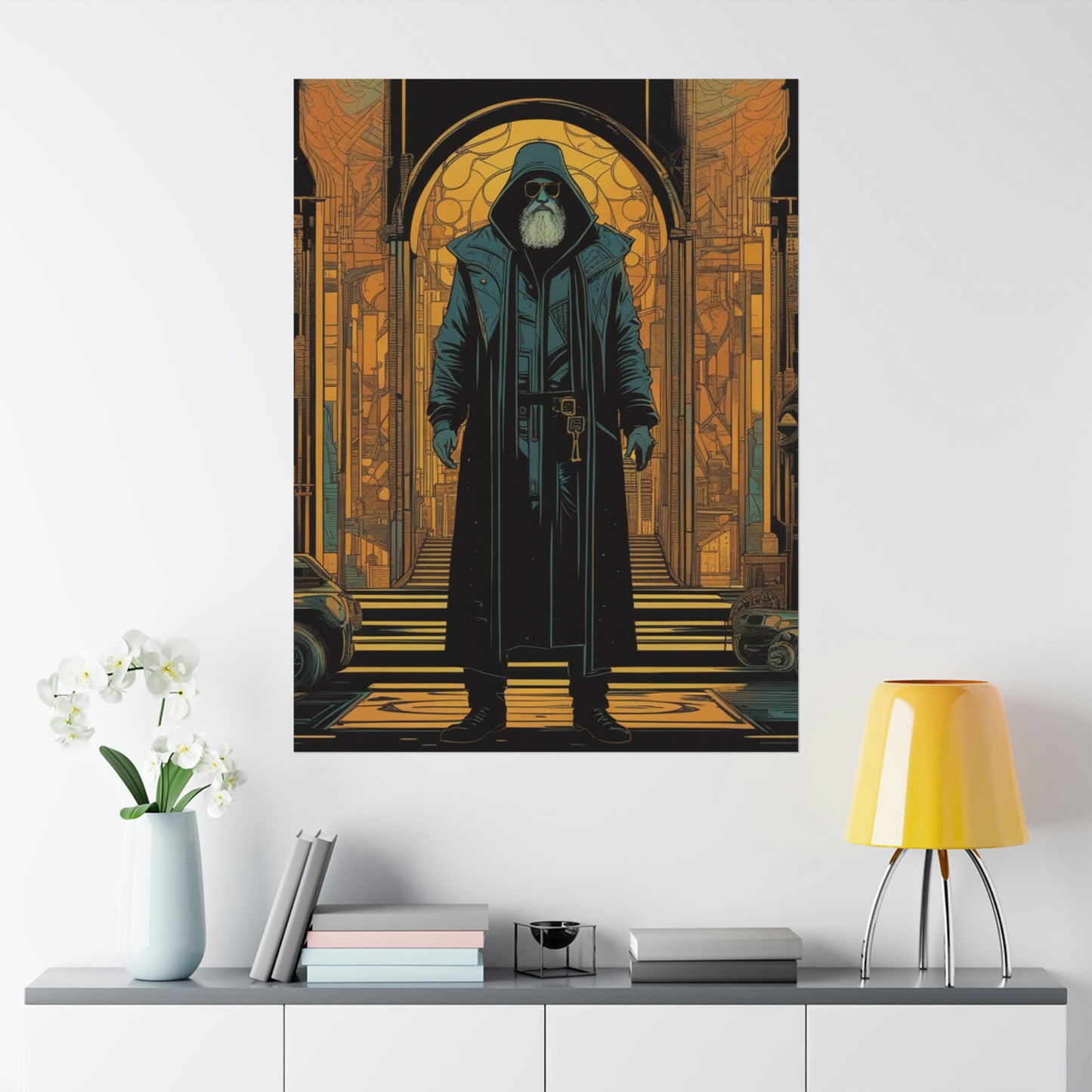 "Neo-Figurative Cyberpunk Style Hermitin Poster Print" by PenPencilArt