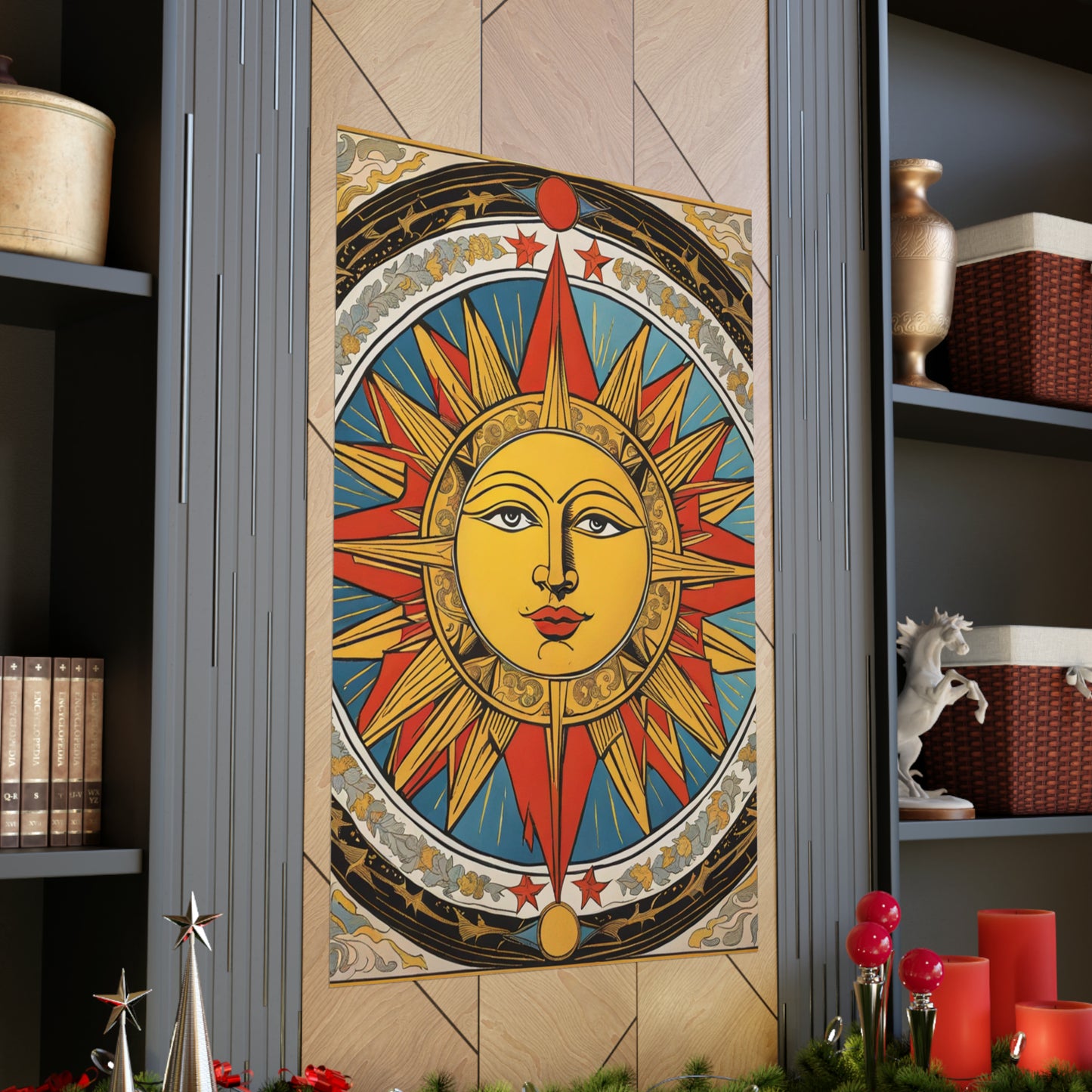 "Hariton Pushwagner-Style Sun Poster Print - Eye-Catching Wall Art" by PenPencilArt