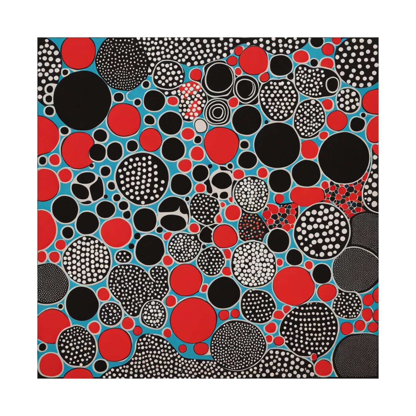 "Justice Poster Print by Yayoi Kusama - Bold and Eye-Catching Artwork" by PenPencilArt