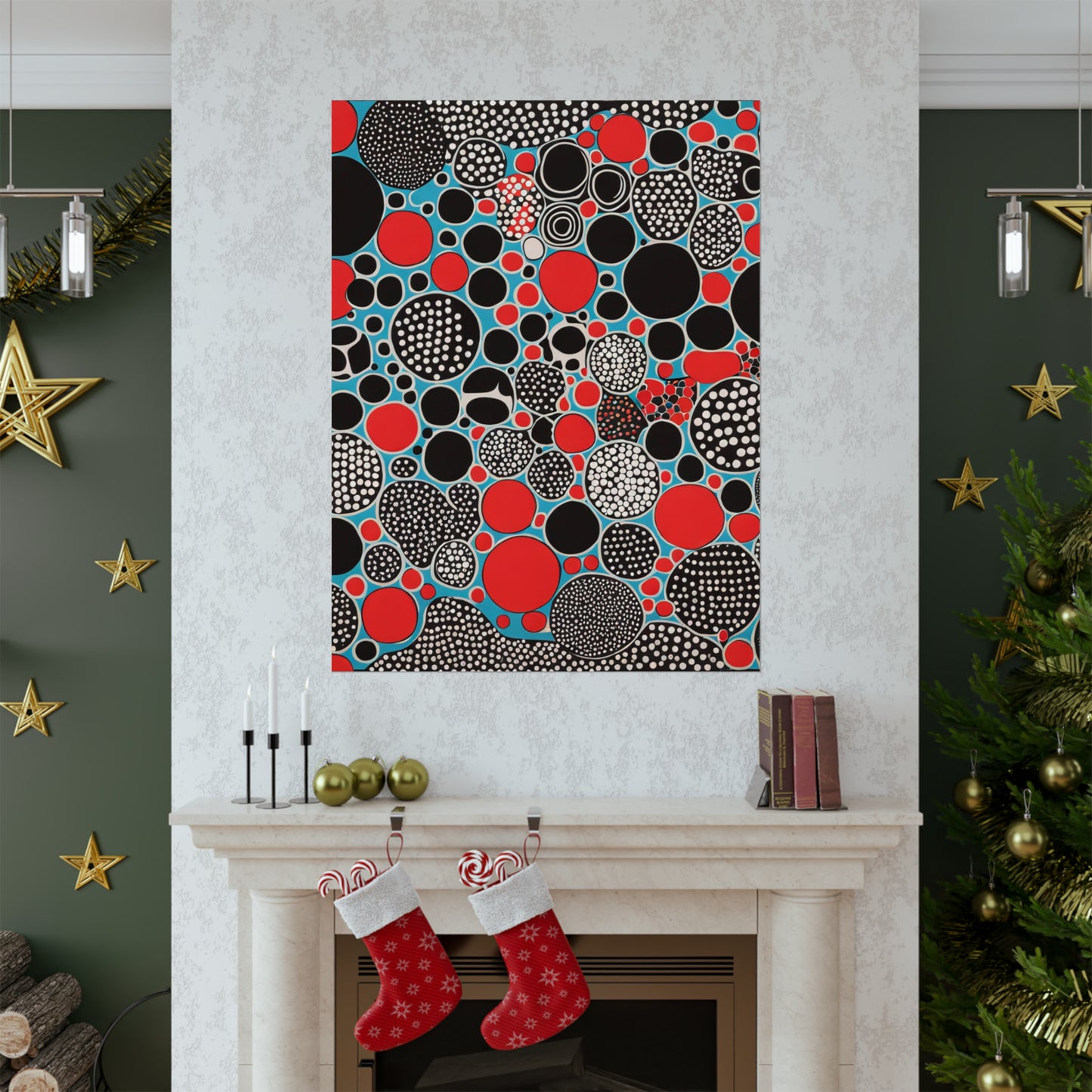 "Justice Poster Print by Yayoi Kusama - Bold and Eye-Catching Artwork" by PenPencilArt