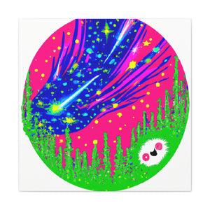 "Takashi Murakami Inspired Aurora Borealis Canvas Print" by PenPencilArt