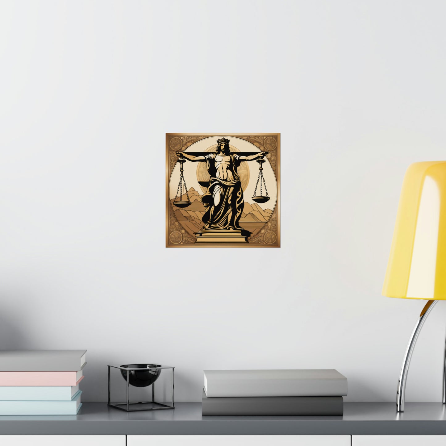 "Da Vinci-Inspired Justice Poster Print: Wall Art for Your Home" by PenPencilArt