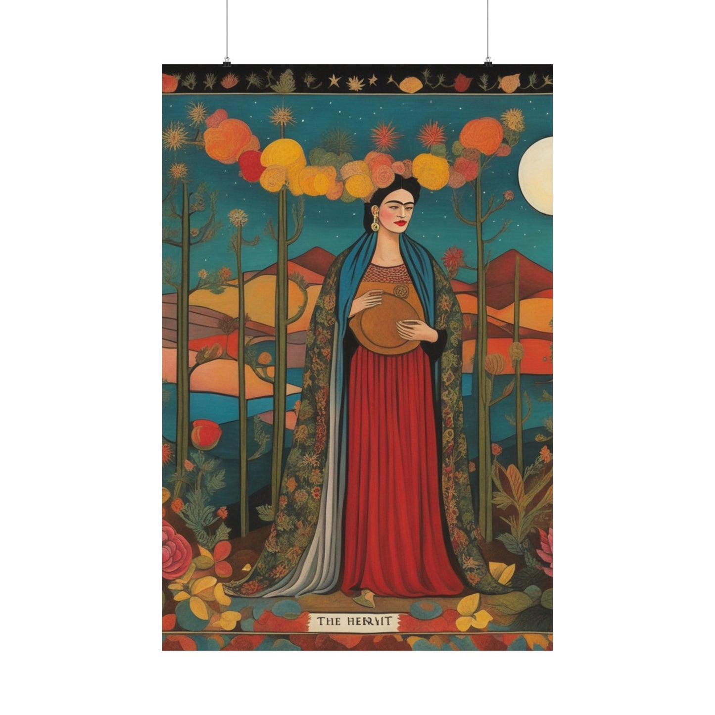 Printed Poster of "The Hermit" - Frida Kahlo Artistic Inspiration by PenPencilArt