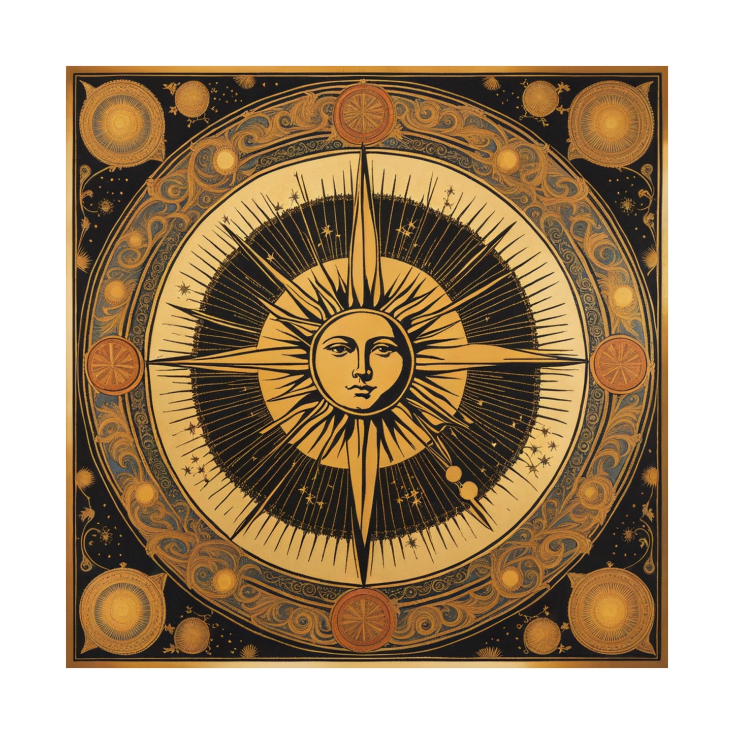 "Leonardo da Vinci-Inspired 'The Sun' Poster Prints" by PenPencilArt