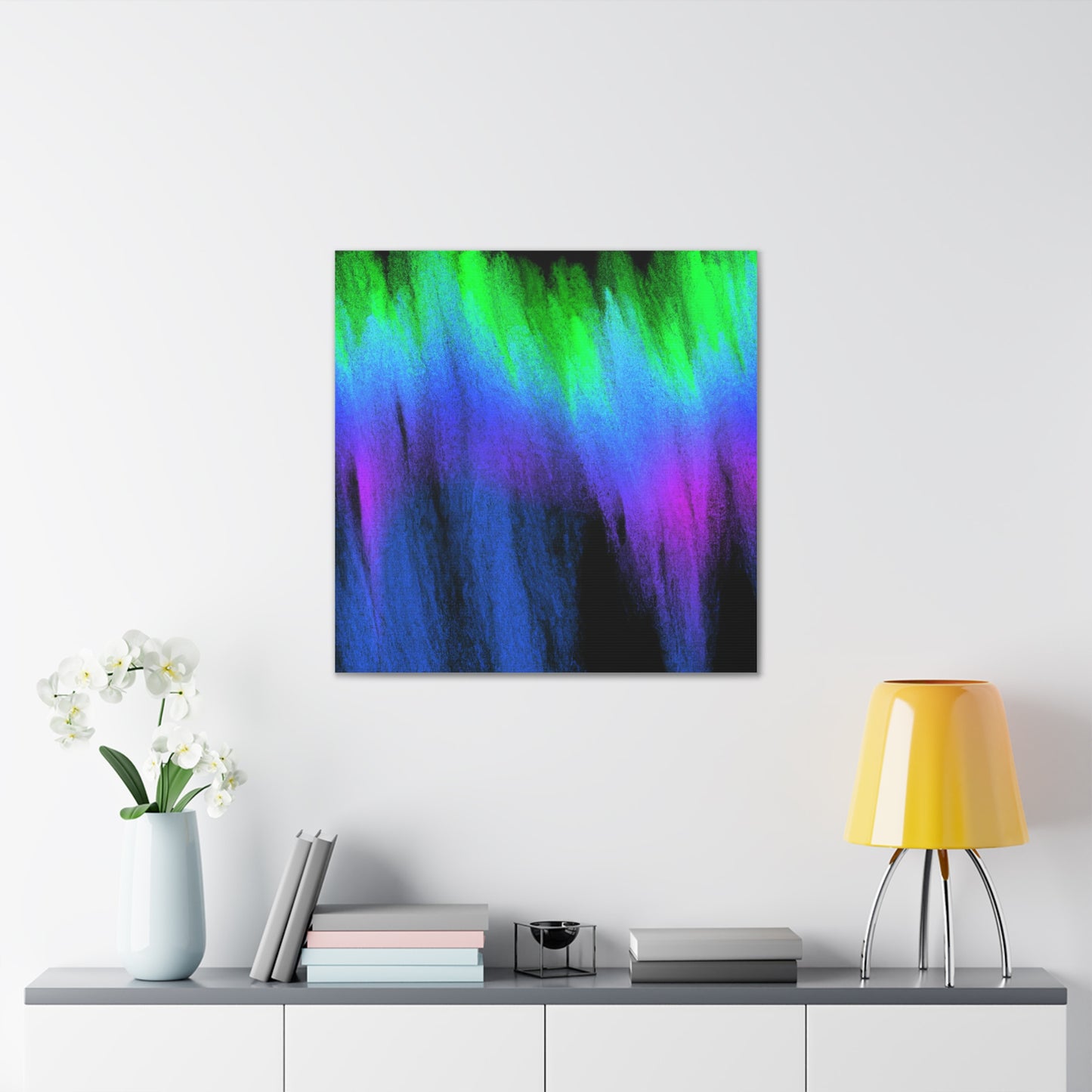 "Aurora Borealis Canvas Print Inspired by Clyfford Still" by PenPencilArt