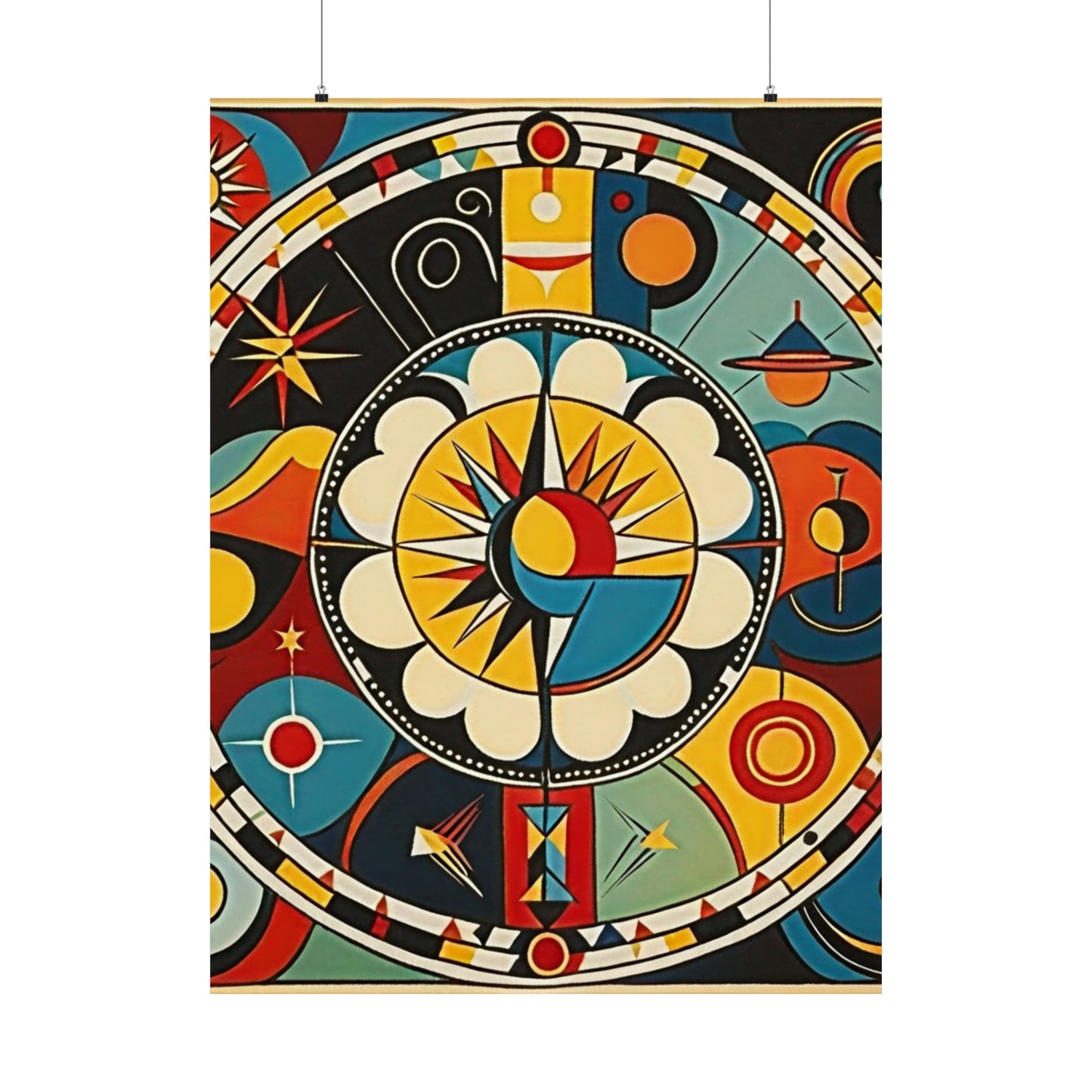 "Abstract 'The Sun' Poster Art Inspired By Wassily Kandinsky" by PenPencilArt