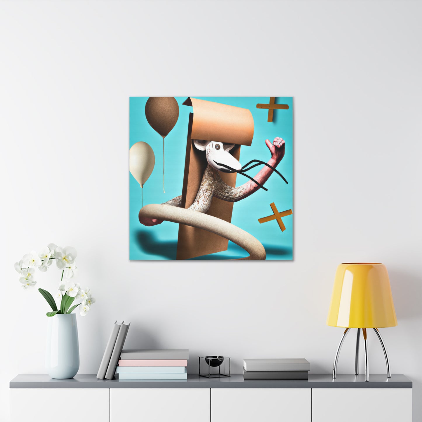 "Jeff Koons Inspired Canvas Print: Embracing New Beginings with Naiveté" by PenPencilArt