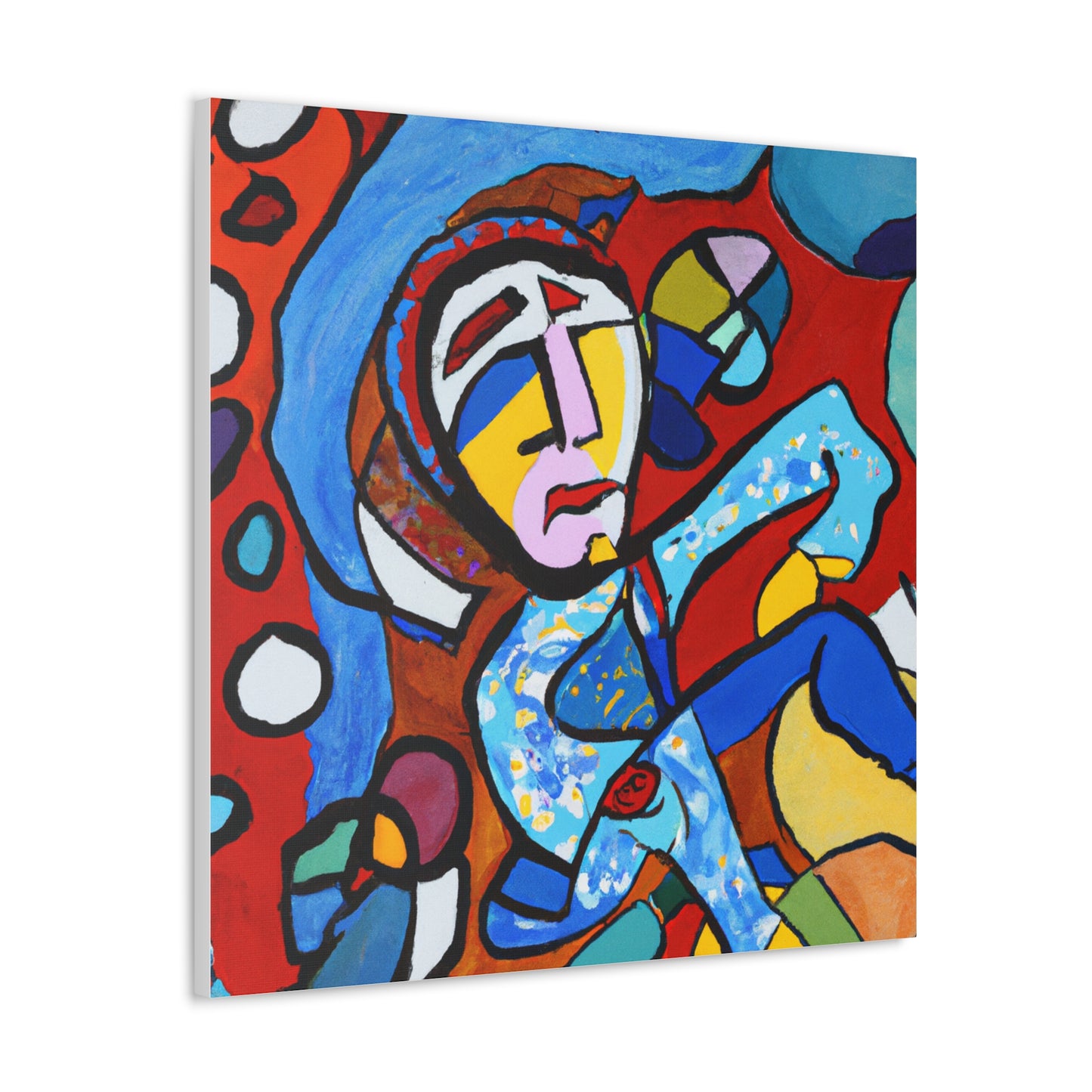 "Willem de Kooning-Inspired Canvas Print of a Magician Who Commands the Unseen" by PenPencilArt