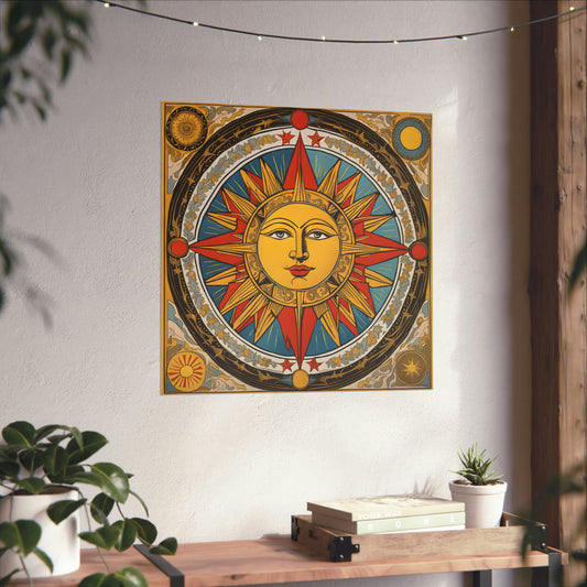 "Hariton Pushwagner-Style Sun Poster Print - Eye-Catching Wall Art" by PenPencilArt