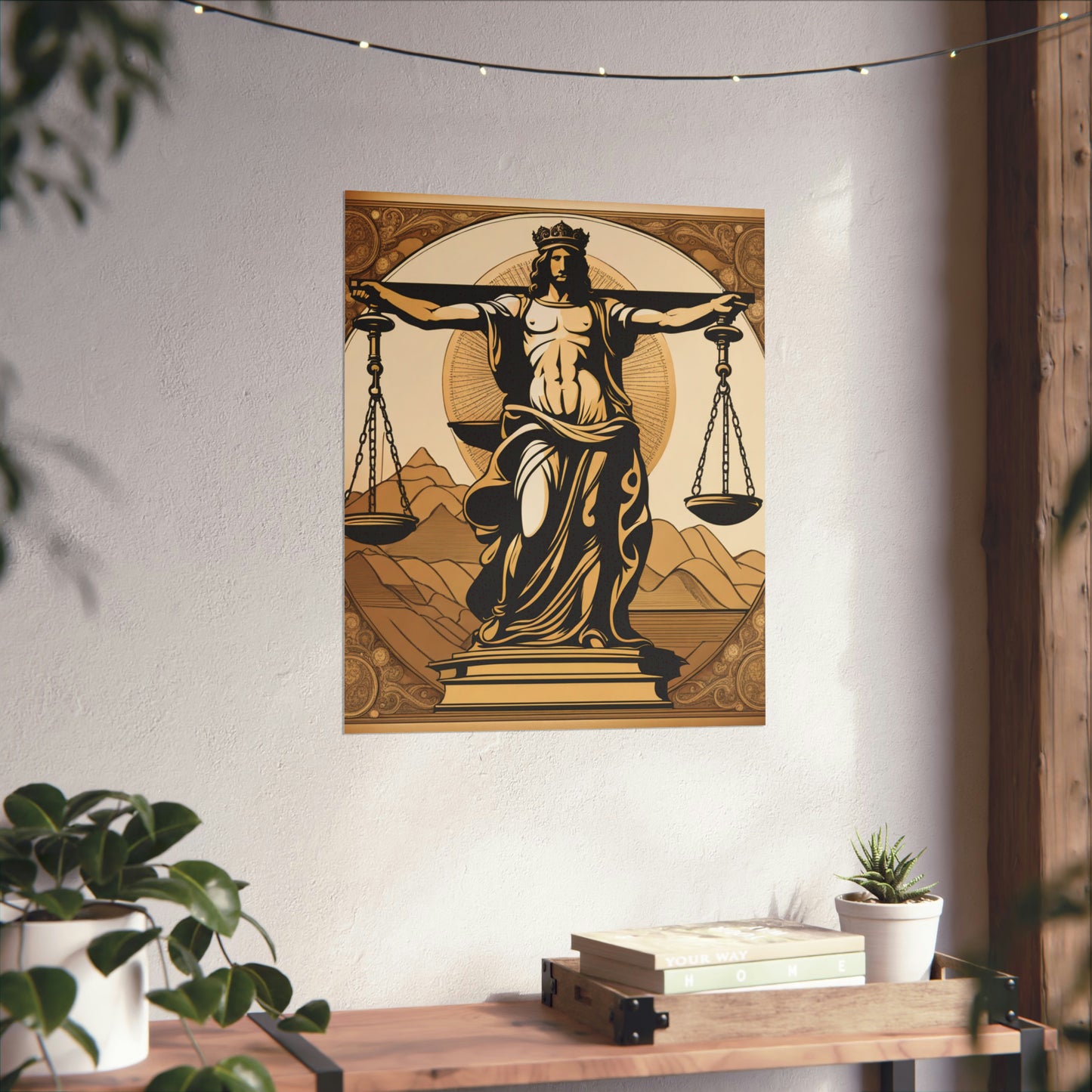 "Da Vinci-Inspired Justice Poster Print: Wall Art for Your Home" by PenPencilArt