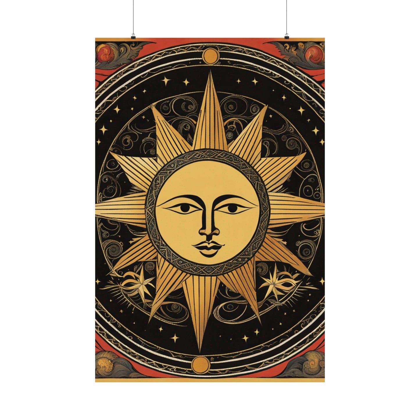 "Contemporary Wall Art Poster Print Featuring 'The Sun' by James Gill" by PenPencilArt