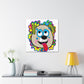 "Takashi Murakami-Inspired Happy Dog Canvas Print" by PenPencilArt