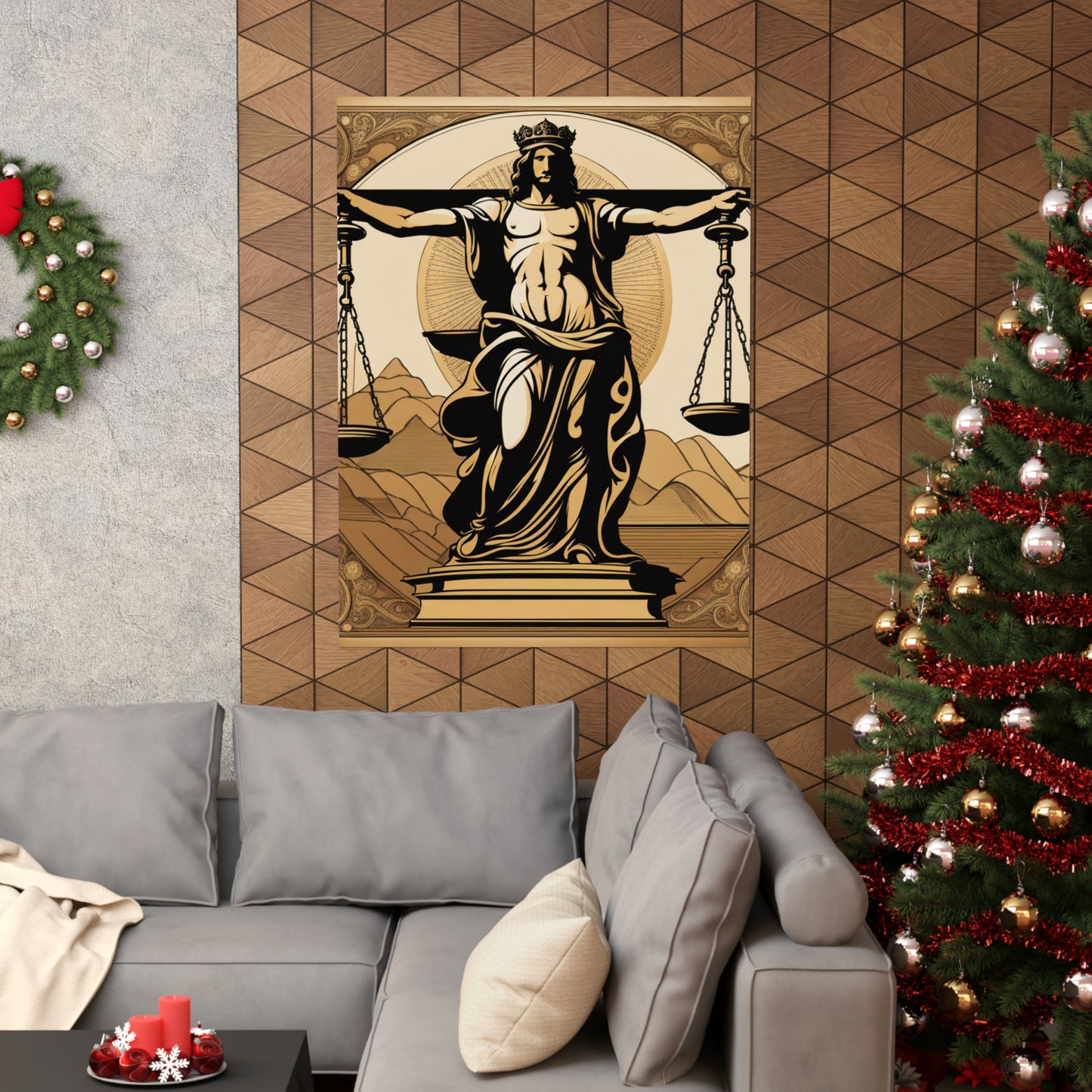 "Da Vinci-Inspired Justice Poster Print: Wall Art for Your Home" by PenPencilArt