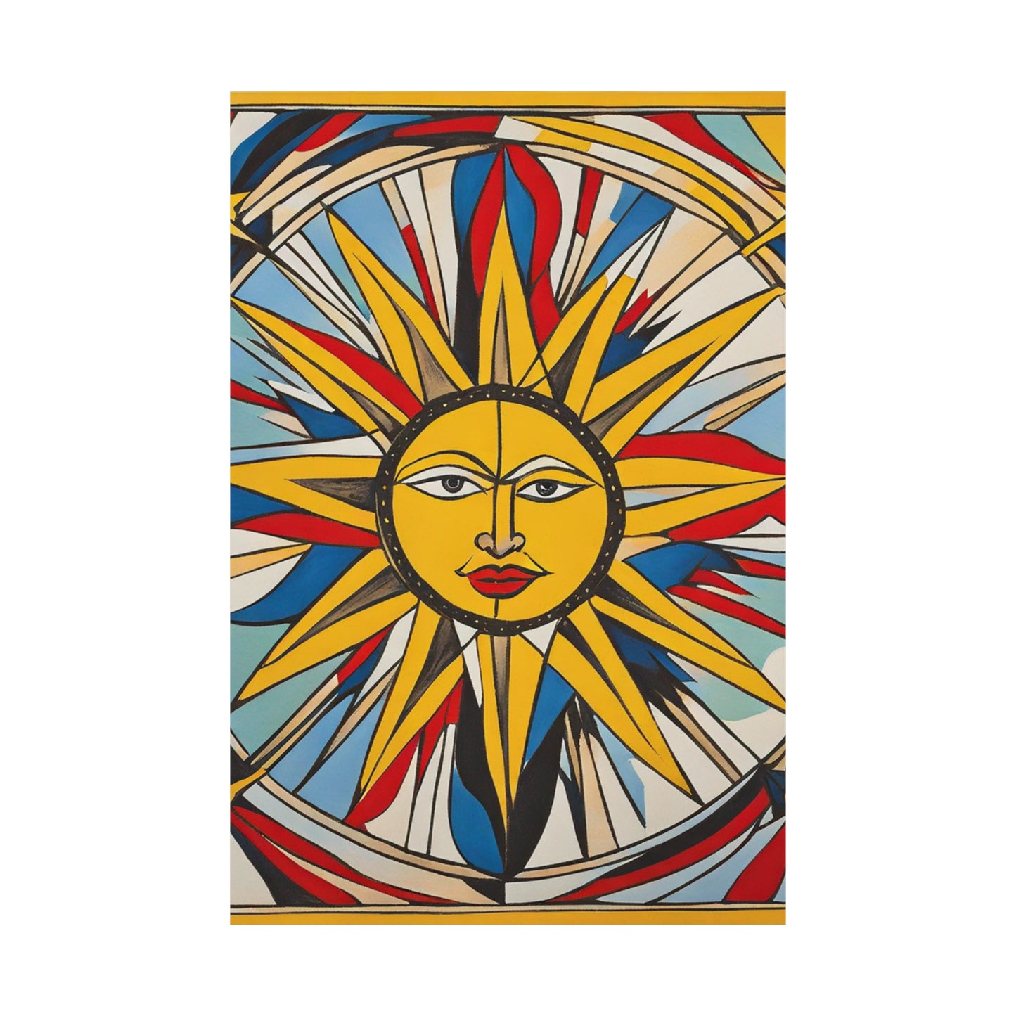 "Willem de Kooning Inspired Sun Poster Print" by PenPencilArt