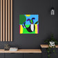 "Wassily Kandinsky Inspired Happy Dog Canvas Print" by PenPencilArt