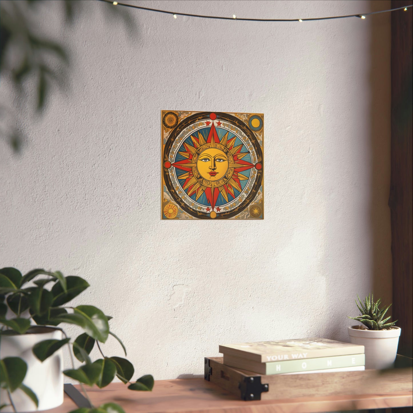 "Hariton Pushwagner-Style Sun Poster Print - Eye-Catching Wall Art" by PenPencilArt