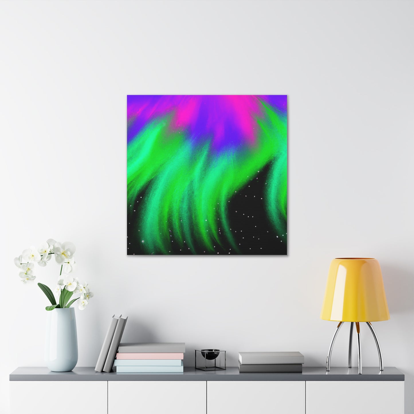 "Jasper Johns Inspired Aurora Borealis Canvas Print - An Artistic Addition to Your Home Decor" by PenPencilArt